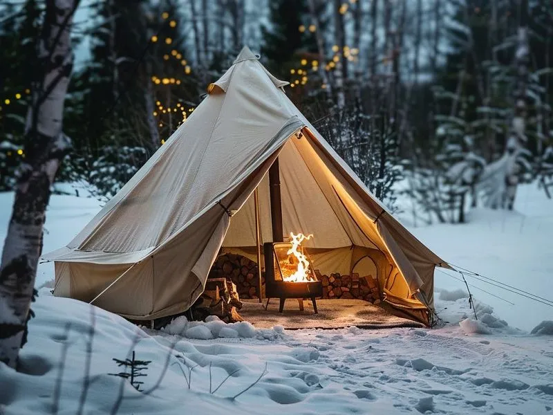 Ein-Personen-Zelt aus Segeltuch