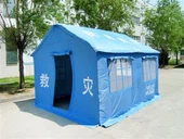 12 m² großes Reliefzelt aus Segeltuch